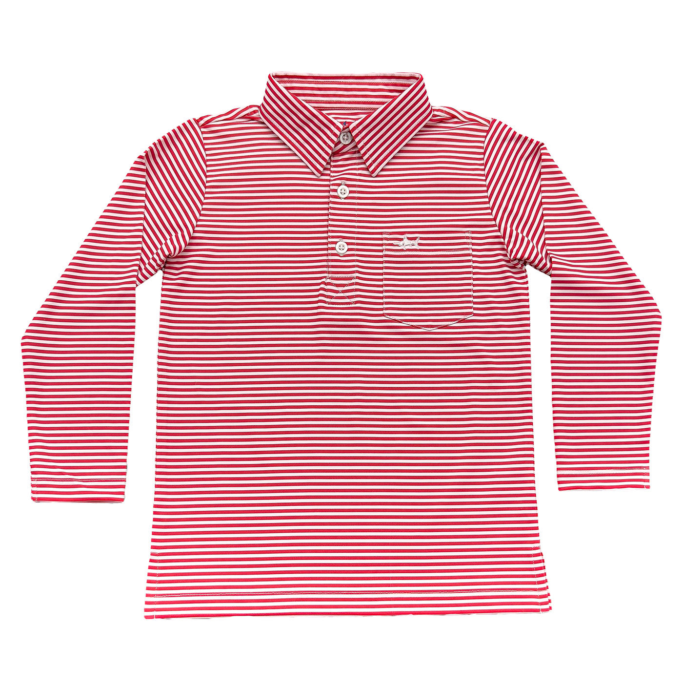 SALTWATER BOYS COMPANY LS  INSHORE PERFORMANCE POLO RED STRIPE (Copy) - Persnickety Shop