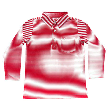 SALTWATER BOYS COMPANY LS  INSHORE PERFORMANCE POLO RED STRIPE (Copy) - Persnickety Shop