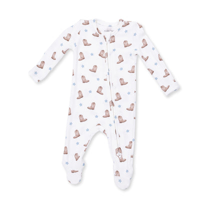 PREORDER Angel DearMini Cowboy Boots - 2 Way Zipper Footie