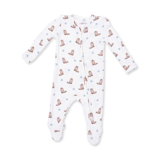 PREORDER Angel DearMini Cowboy Boots - 2 Way Zipper Footie