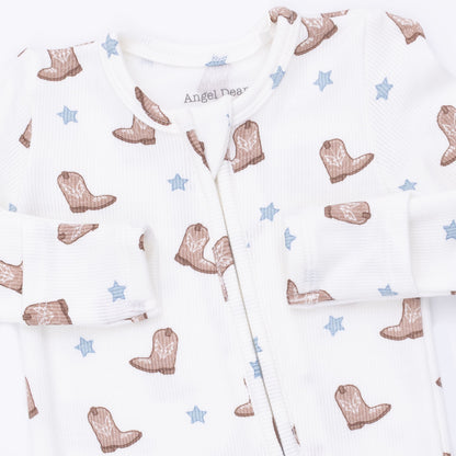 PREORDER Angel DearMini Cowboy Boots - 2 Way Zipper Footie