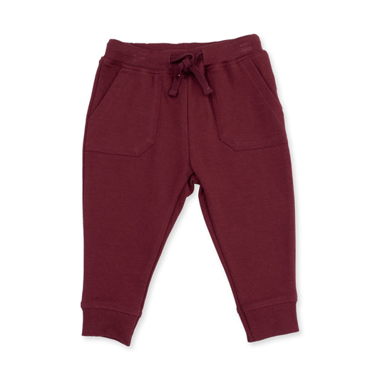 Angel Dear Solid New Maroon - Jogger Pant
