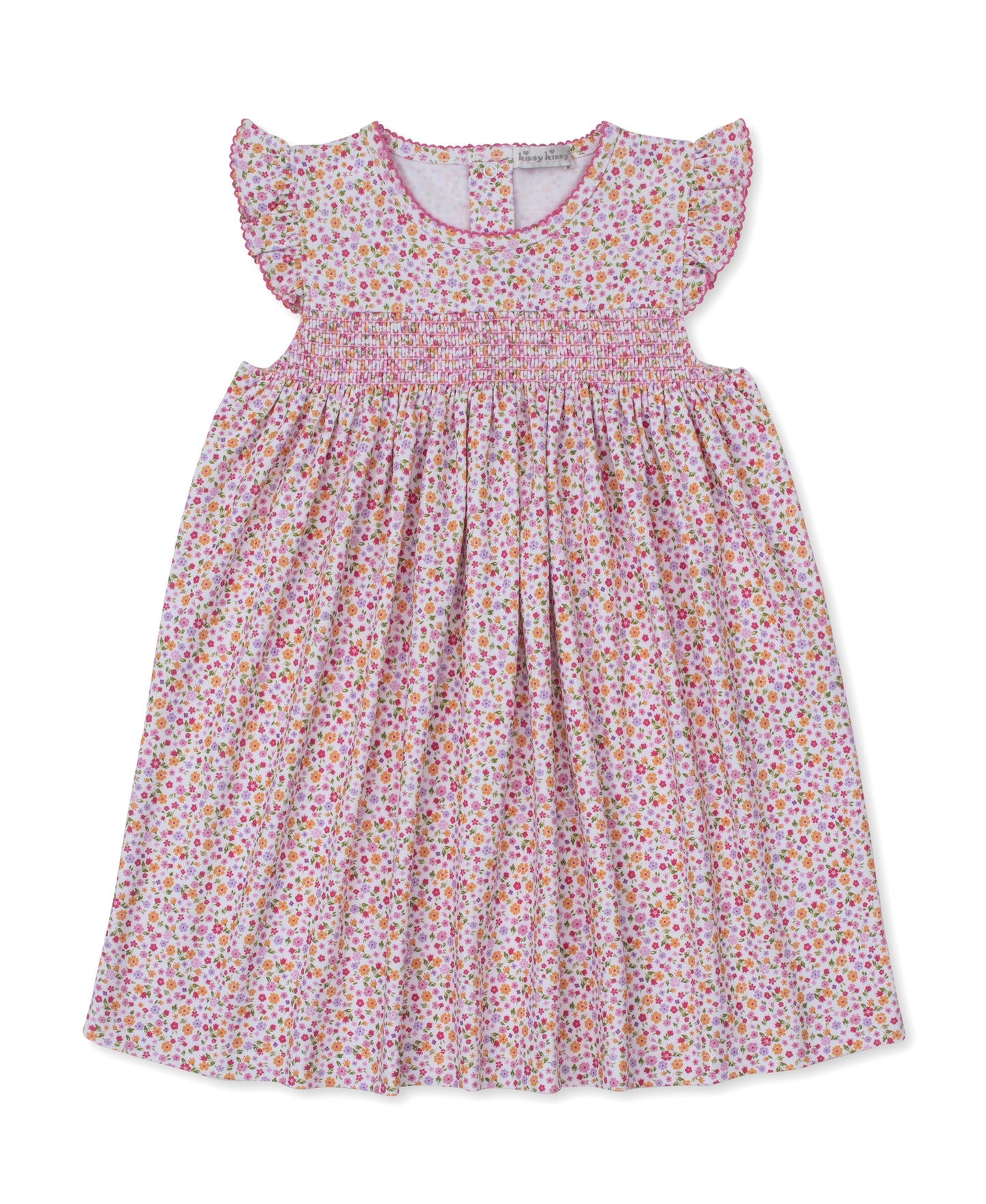 Kissy Kissy Blossoming Bows Floral Smocked Dress