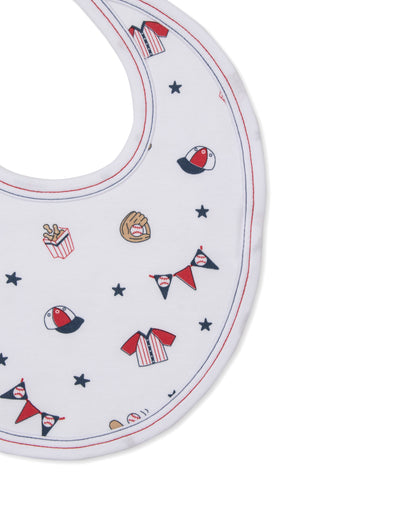 Kissy Kissy Fly Ball Print Bib - Persnickety Shop