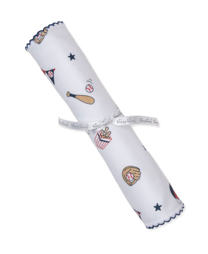 Kissy Kissy Fly Ball Print Burp - Persnickety Shop