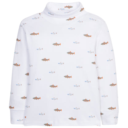 Little English Printed Turtleneck - Fish