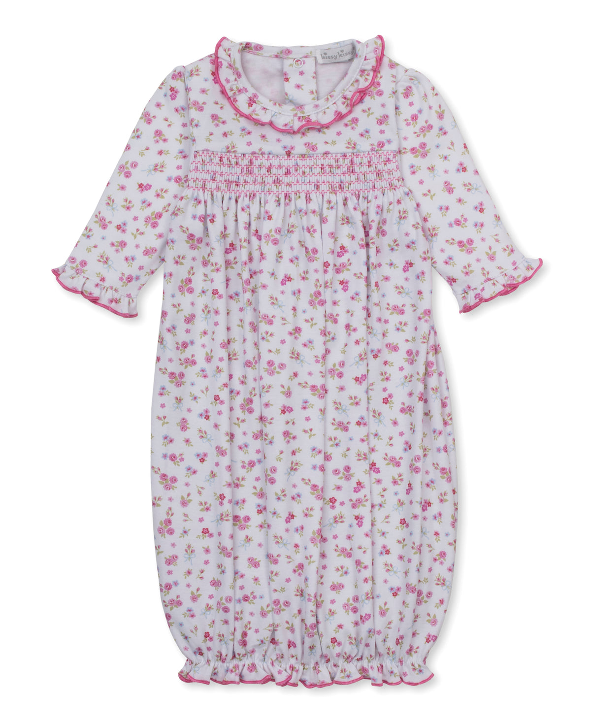 Kissy Kissy Rose Renaissance Pink Smocked Sack - Persnickety Shop