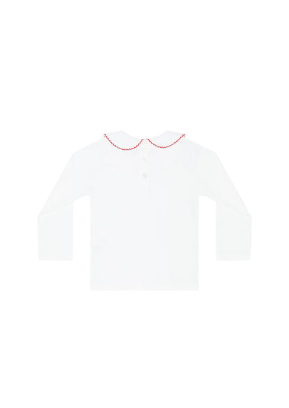 NELLAPIMA Elise Peter Pan Collar Shirt - RED