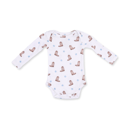 Angel Dear Mini Cowboy Boots - Long Sleeve Bodysuit