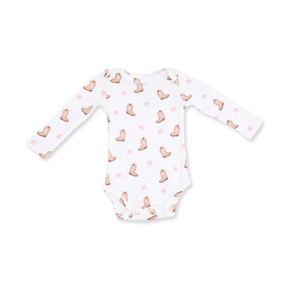 Angel Dear Mini Cowgirl Boots - Long Sleeve Bodysuit