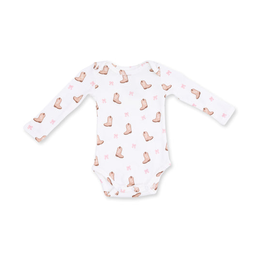 Angel Dear Mini Cowgirl Boots - Long Sleeve Bodysuit