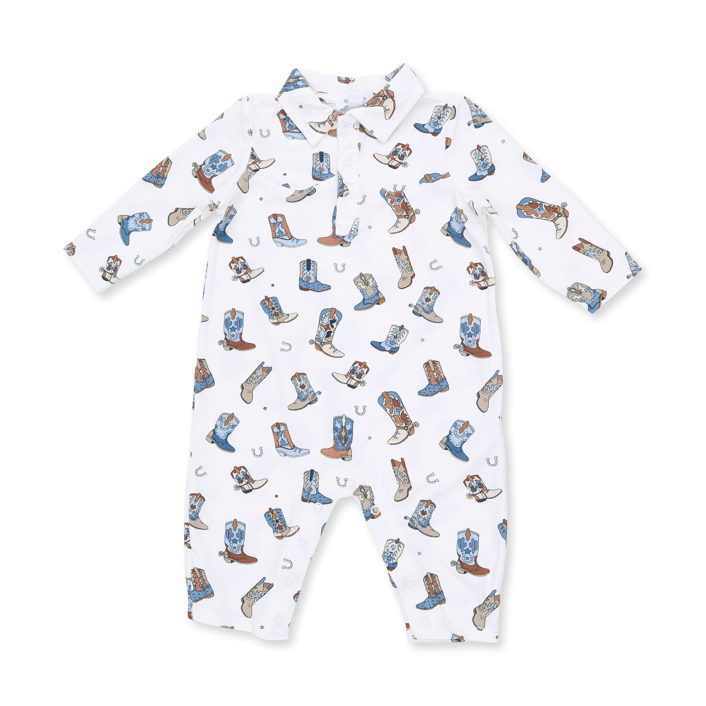 Angel Dear Buckaroo Boots - Long Sleeve Cowboy Romper