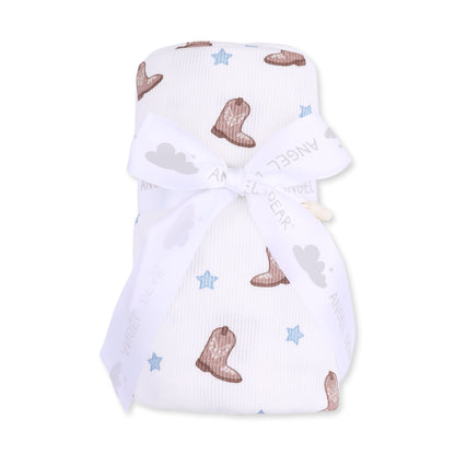 Angel Dear Mini Cowboy Boots - Swaddle Blanket