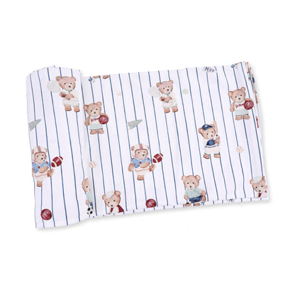 Angel Dear Mixed Sports Bears - Swaddle Blanket
