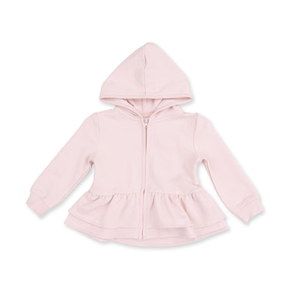 Angel Dear Veiled Pink Bows - Zip Peplum Hoodie