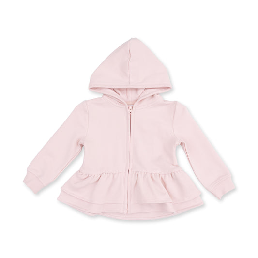 Angel Dear Veiled Pink Bows - Zip Peplum Hoodie