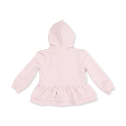 Angel Dear Veiled Pink Bows - Zip Peplum Hoodie