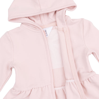Angel Dear Veiled Pink Bows - Zip Peplum Hoodie
