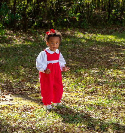 Lullaby Set Rosie Romper - High Point Red Corduroy