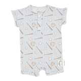 HAMNER HILL BOYS BASEBALL BUTTON ROMPER - Persnickety Shop