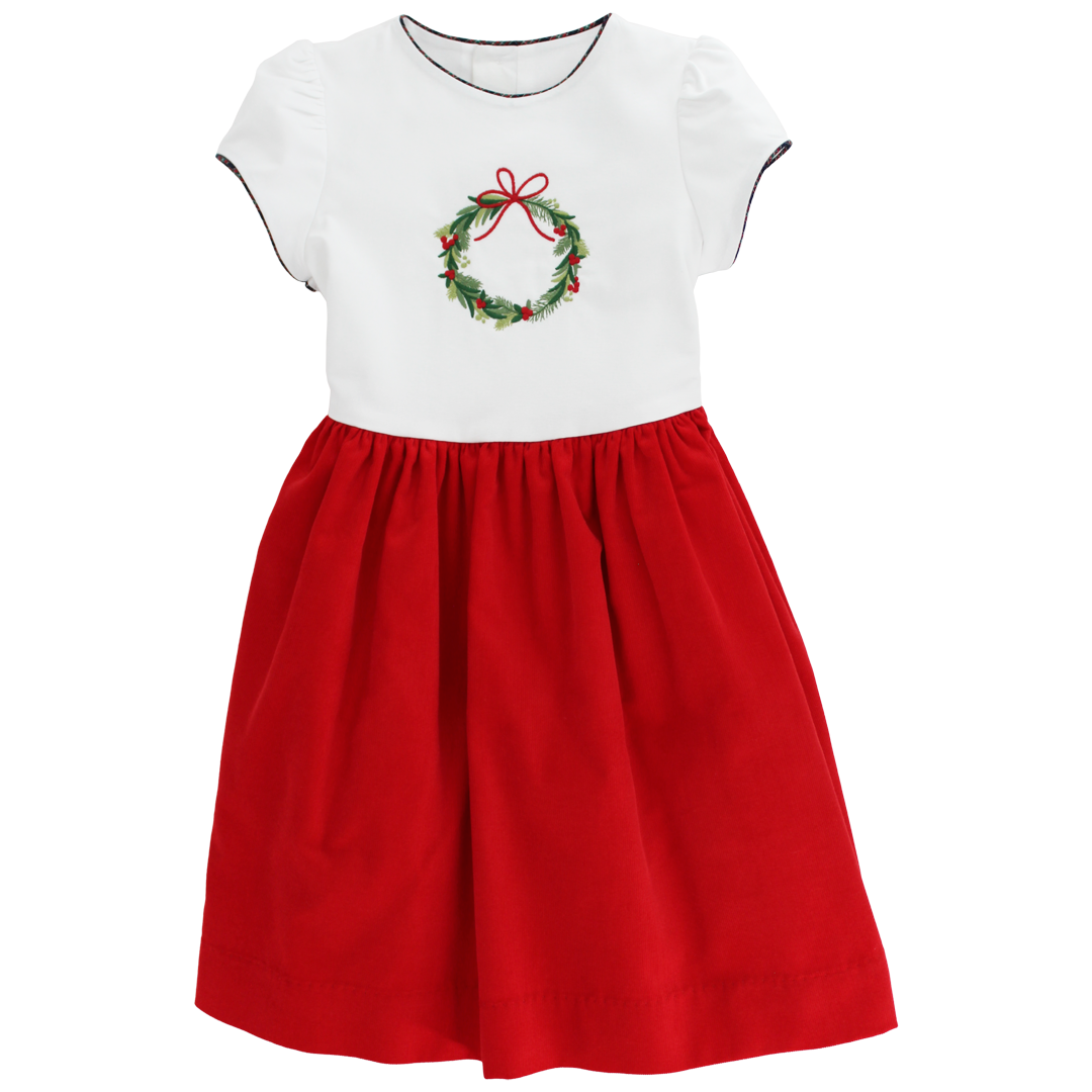 *PRE ORDER* BAILEY BOYS DURHAM W CHRISTMAS RED CORD-DRESS