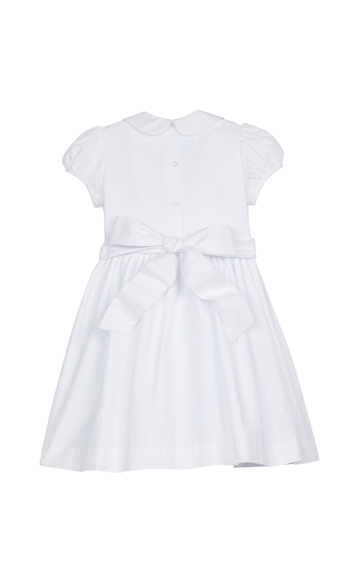 Little English Smocked Emery Dress - White