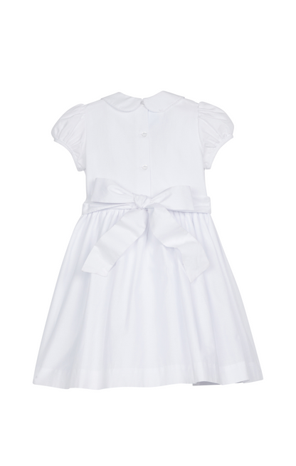 Little English Smocked Emery Dress - White