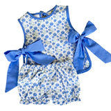 HAMNER HILL GIRLS PURPLE POPPY SIDE TIE BLOMMER SET - Persnickety Shop