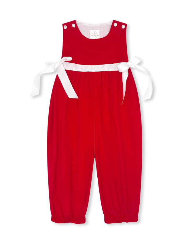 Lullaby Set Rosie Romper - High Point Red Corduroy