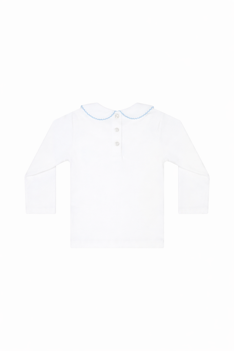 NELLAPIMA Elise Peter Pan Collar Shirt - BLUE