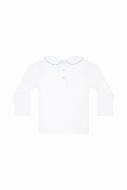 NELLAPIMA Elise Peter Pan Collar Shirt - BLUE