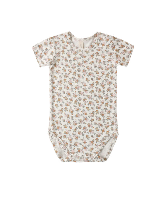 Rylee + Cru BAMBOO SHORT SLEEVE BODYSUIT WILDFLOWER - Persnickety Shop