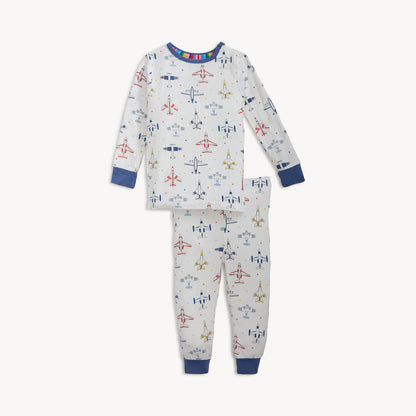 MAGNETIC ME Just Plane Fun Modal Magnetic Long Sleeve Pant Pajama - Persnickety Shop