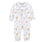 Afternoon Paw-ty Printed Pima Playsuit with Round Collar  – Baby Club Chic