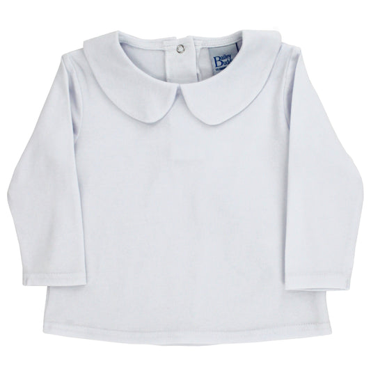 BOYS WHITE KNIT-BOYS PETER PAN SHIRT
