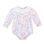 Little Christmas Charms Printed Pima Bubble with Scalloped Collar  – Baby Club Chic