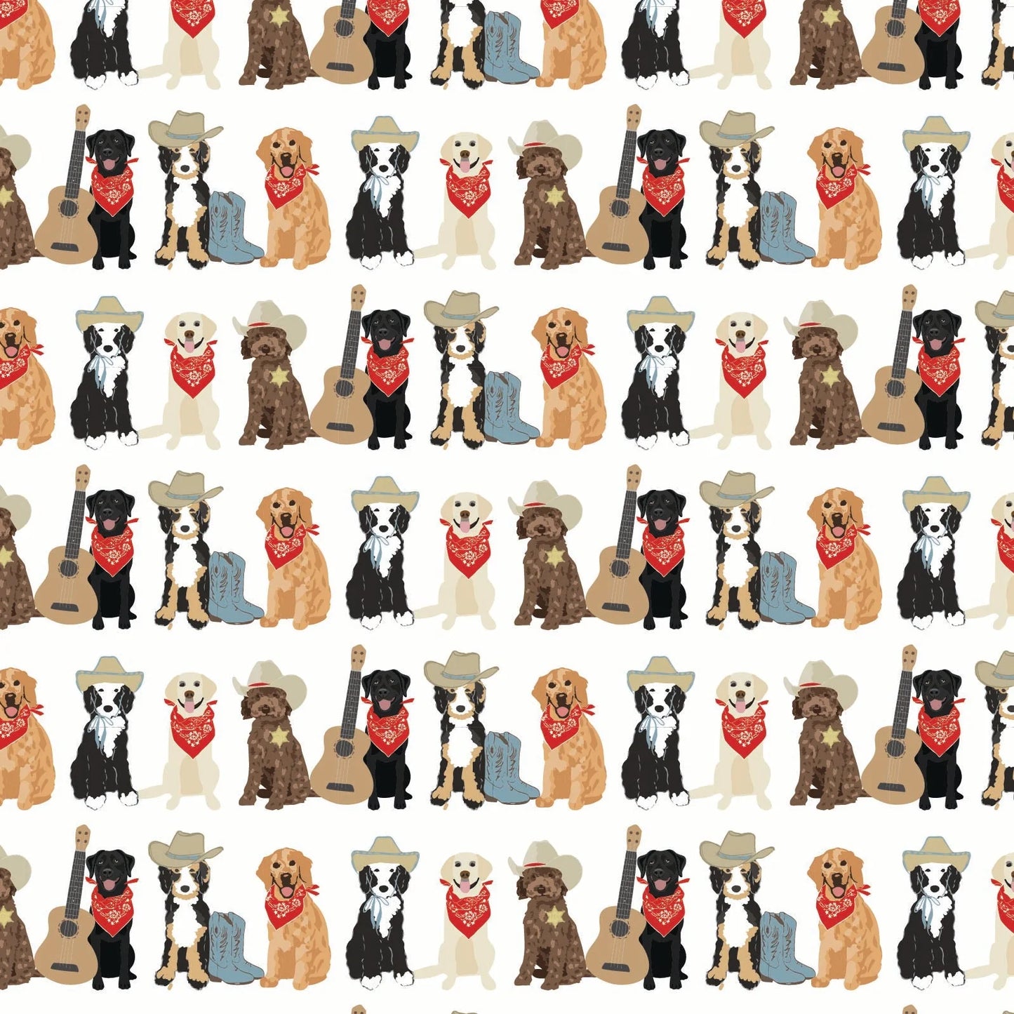 Lila and Hayes Emery Girls' Short Set - Western Pups