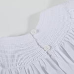 Lil Cactus White and Blue Holy Smocked Bishop Dress - Persnickety Shop