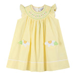 Lil Cactus Yellow Daisy Pocketed Smocked Bishop Dress - Persnickety Shop