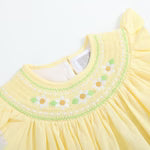 Lil Cactus Yellow Daisy Pocketed Smocked Bishop Dress - Persnickety Shop