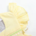 Lil Cactus Yellow Daisy Pocketed Smocked Flutter Romper - Persnickety Shop