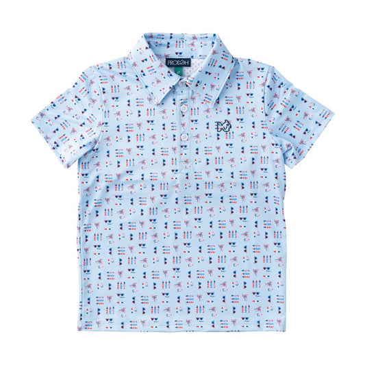 PRE ORDER PRODOH Boys' Short Sleeve Pro Performance Polo Windsurfer Fourth Print - Persnickety Shop