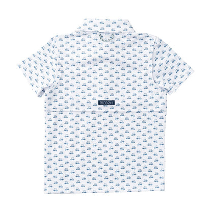 PRE ORDER PRODOH Boys' Short Sleeve Pro Performance Polo Golf Cart Print - Persnickety Shop