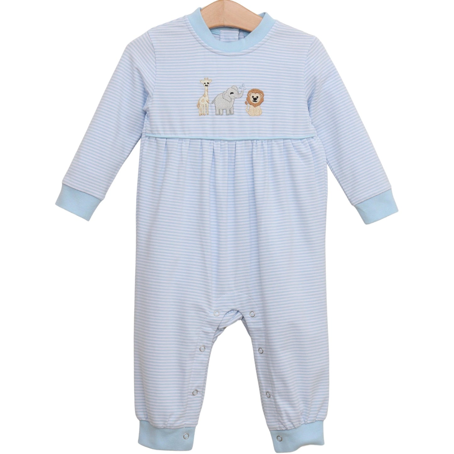 *PRE ORDER* Jellybean by smock candy Zoo Crew Romper Blue